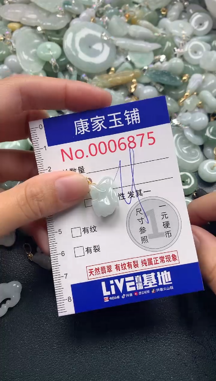 吊坠(不含链)未镶嵌翡翠6875