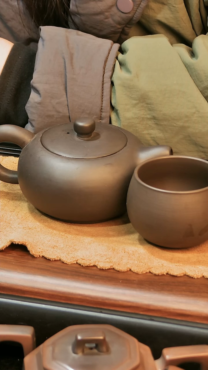 【闪购商品】紫砂茶壶一壶一杯紫砂扁西施1+紫砂主人杯1