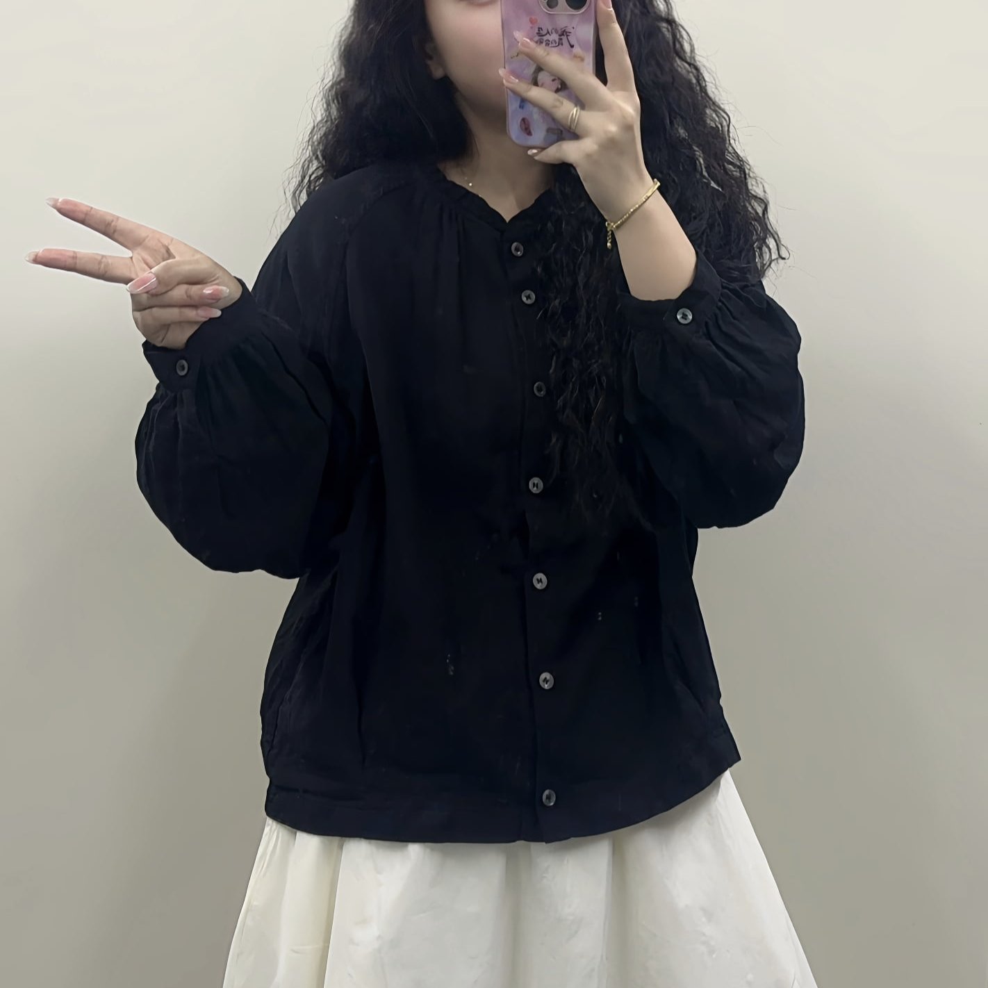 15973新款春秋文艺花边复古休闲减龄宽松衬衫