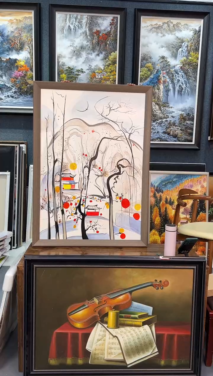 【闪购商品】油画98号 70*100 抽象-手绘油画