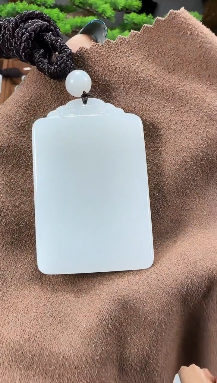 吊坠(赠链)未镶嵌和田玉和田玉Z68无事牌多样性发货发其一