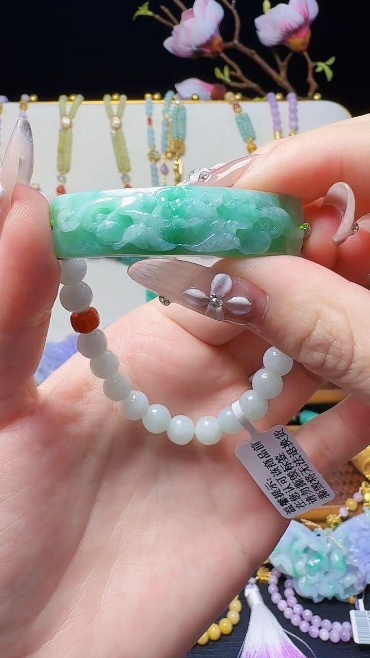 未镶嵌手链翡翠手牌