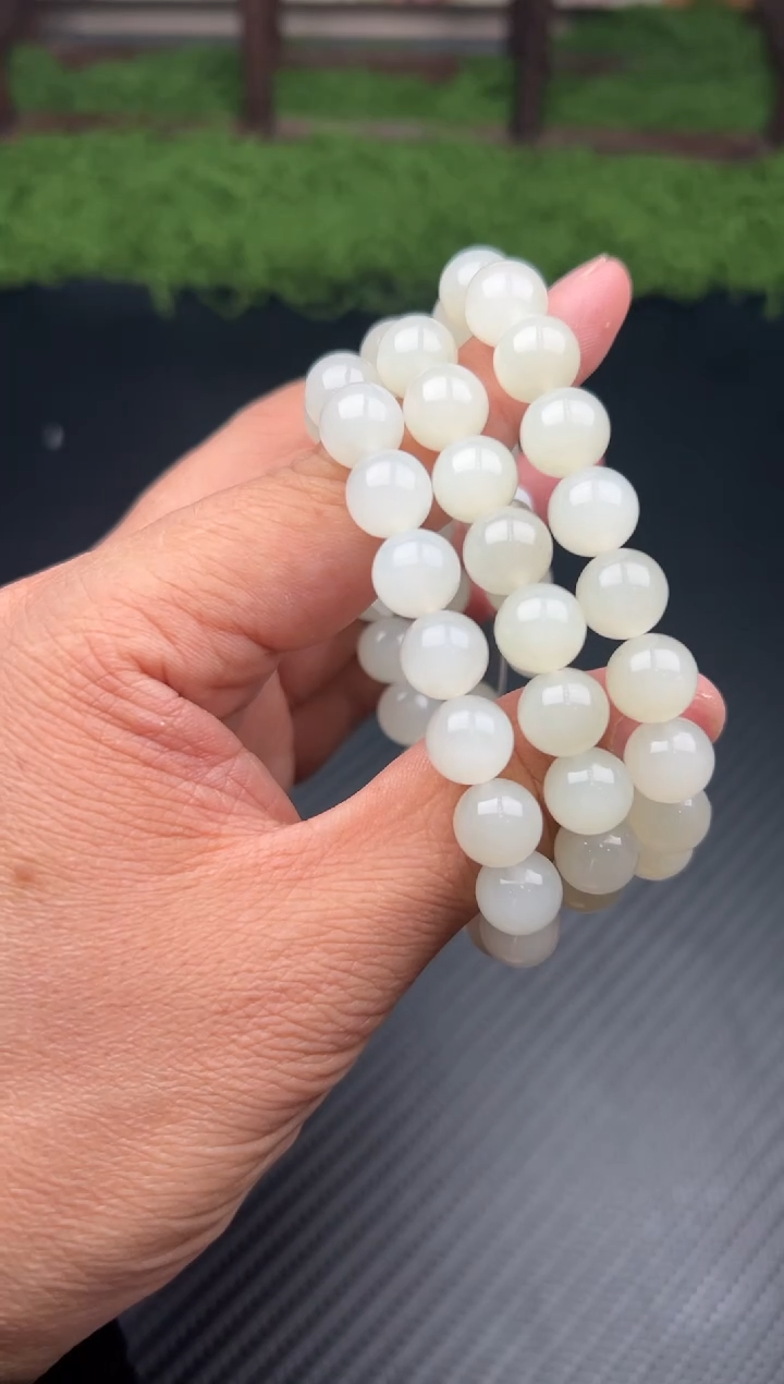 未镶嵌手串和田玉于田微色差卡10多样性发货拍一发一