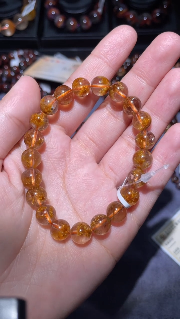 【闪购商品】水晶手链未镶嵌钛晶花9mm