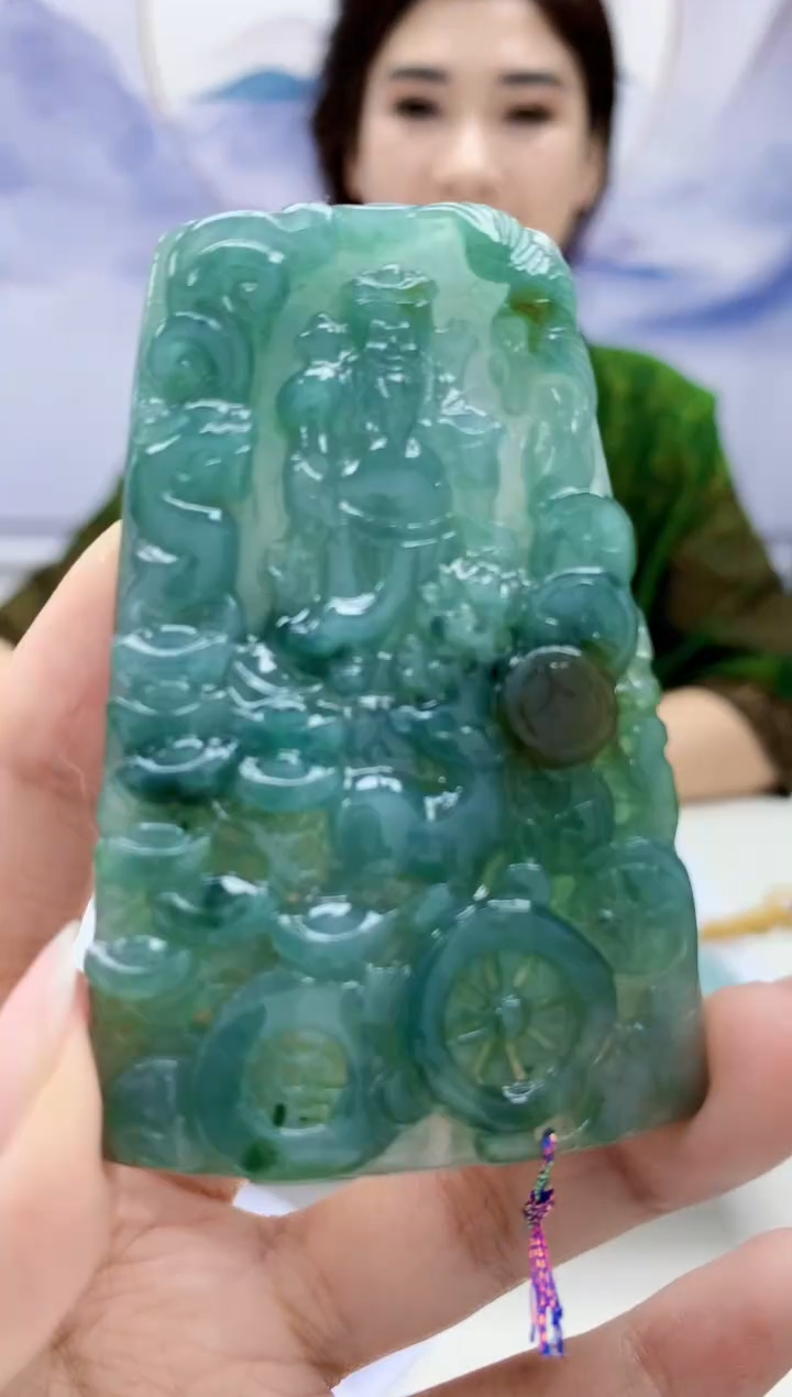 定制翡翠未镶嵌4829xx-毛货挂件75