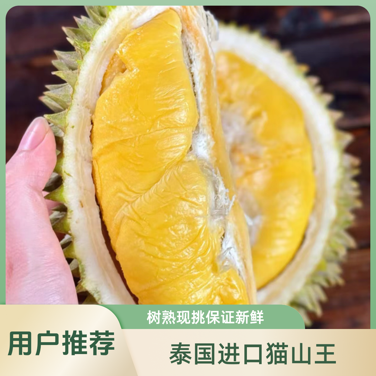 AA鲜果猫山王【整果】一物一拍【直播间现挑】树熟猫山王鲜榴莲KG核小嘉兴同城闪送猫山王马来西亚
