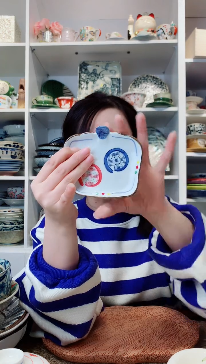 陶瓷日本进口方苹果小碟