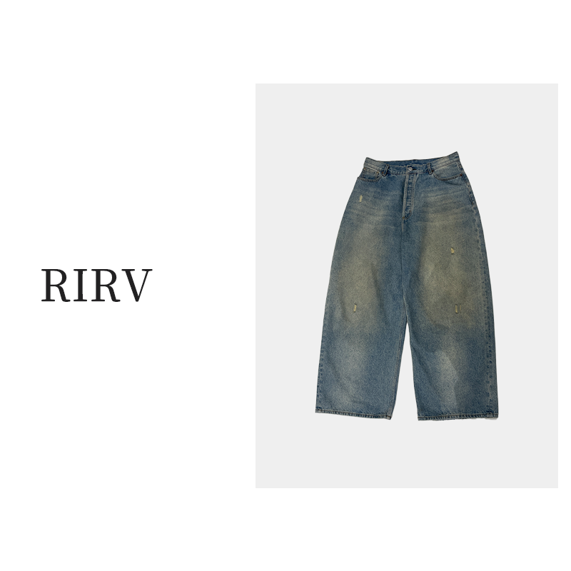 RIRV时髦-“小耳其”脏洗牛仔长裤返潮复古