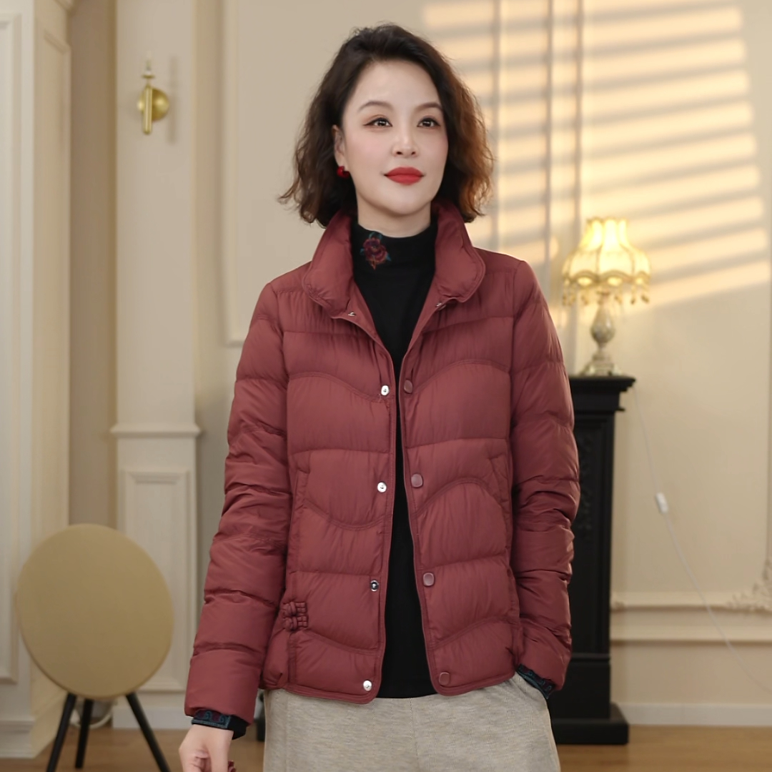 【橘猫美依】秋冬新款立领白鸭绒羽绒服外套女时尚百搭802