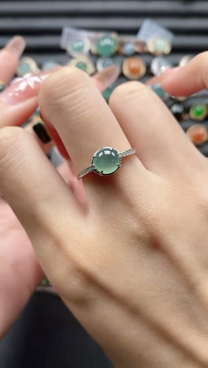 【闪购商品】翡翠戒指银S925镶嵌1111