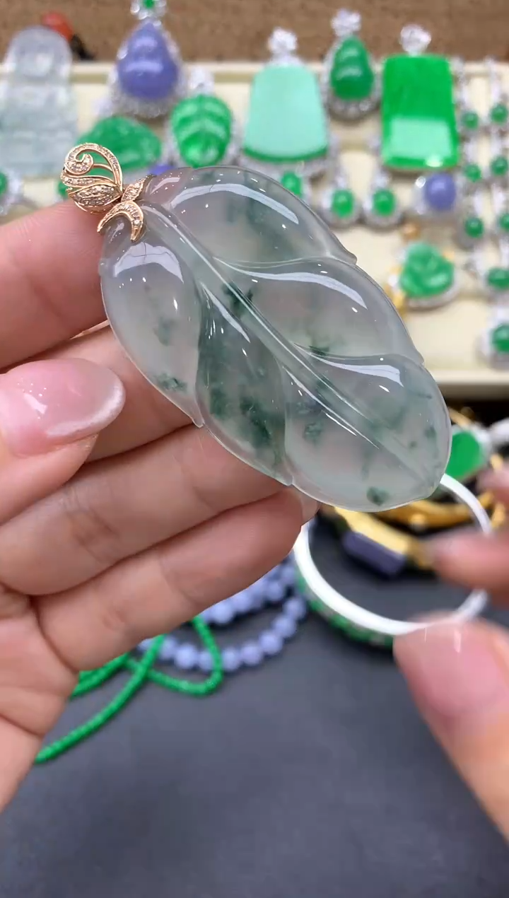 【闪购商品】翡翠颈饰18K金镶嵌388-中国好珍宝 