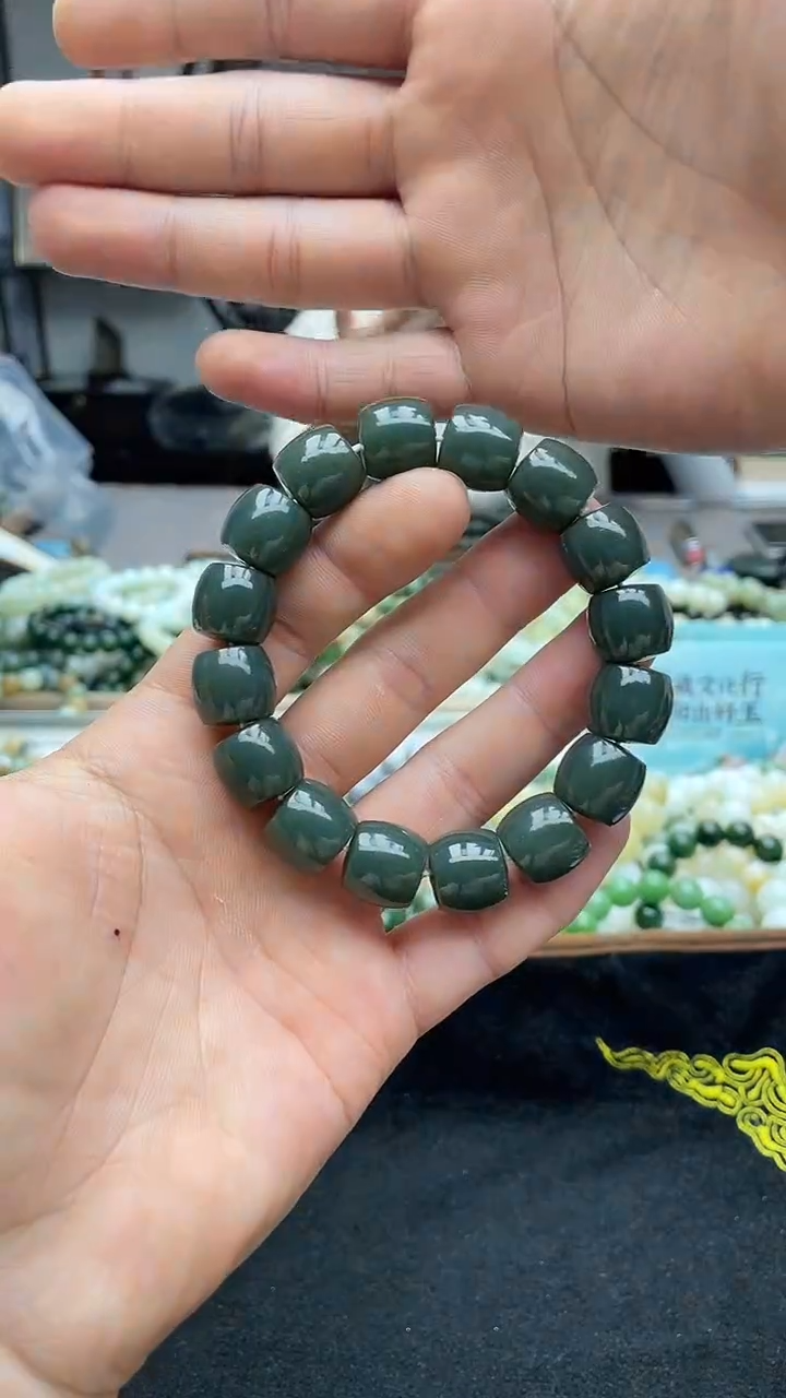 未镶嵌手串和田玉纯天然新疆且末蓝14直切货头1