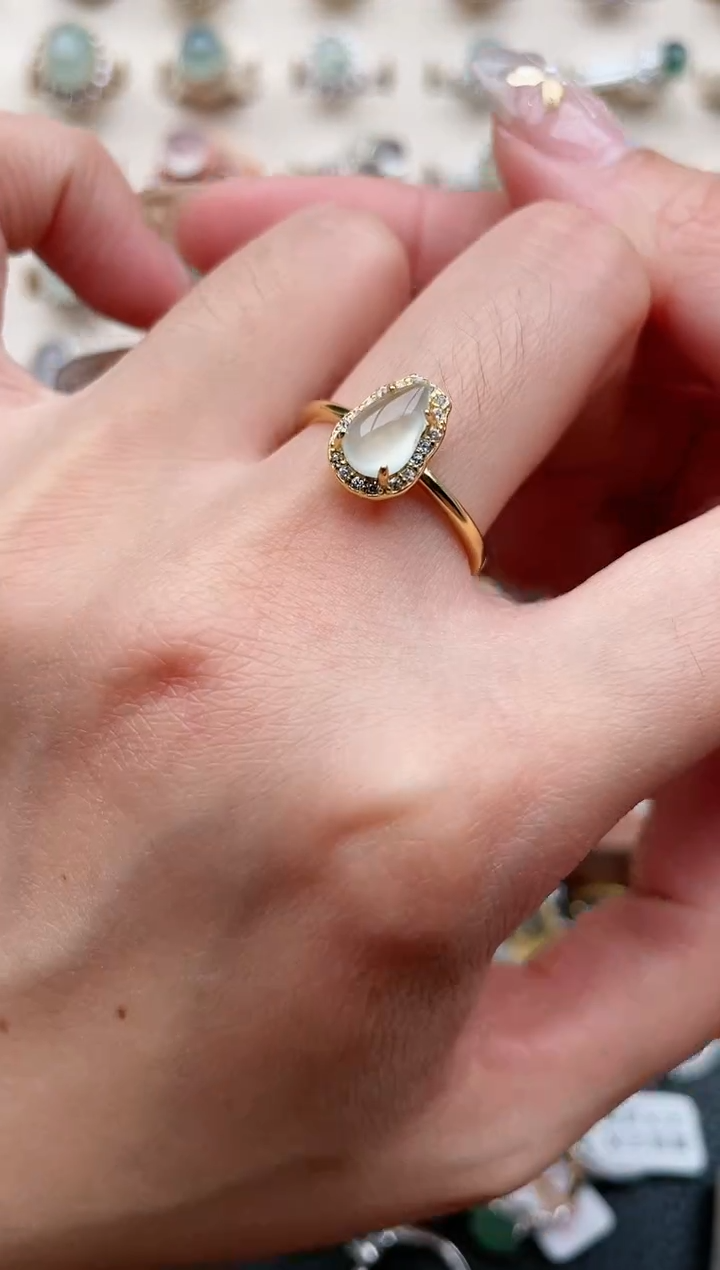 【闪购商品】翡翠戒指银S925镶嵌1111