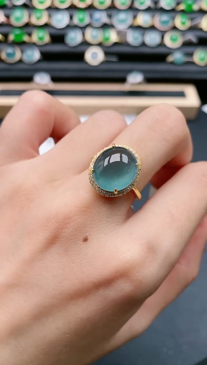 【闪购商品】翡翠戒指银S925镶嵌111111