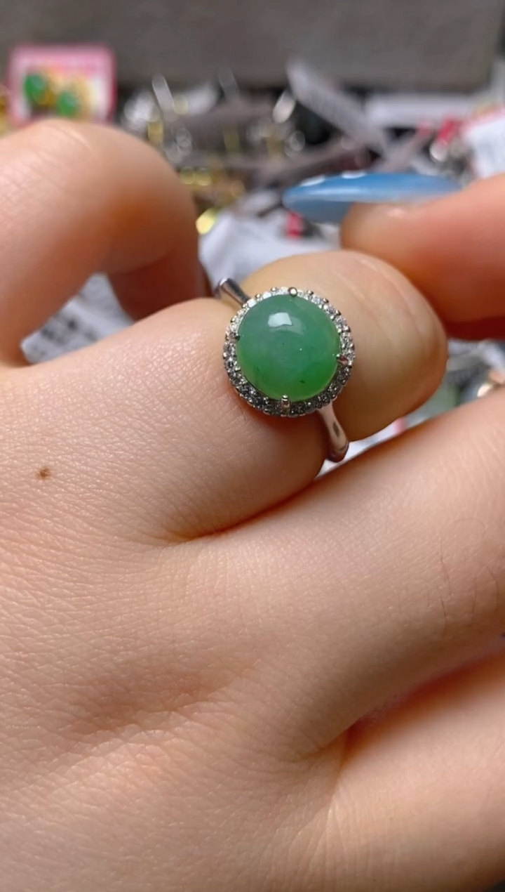 未镶嵌戒指翡翠百内无证书