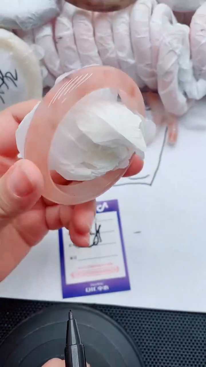 未镶嵌手镯石英质玉64-58-59