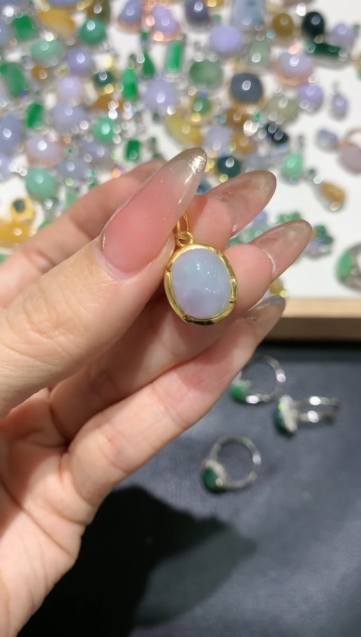 【闪购商品】翡翠吊坠(不含链)银S925镶嵌团购37