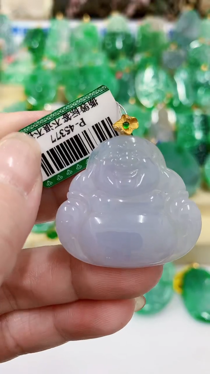 【闪购商品】翡翠吊坠(不含链)18K金镶嵌挂件