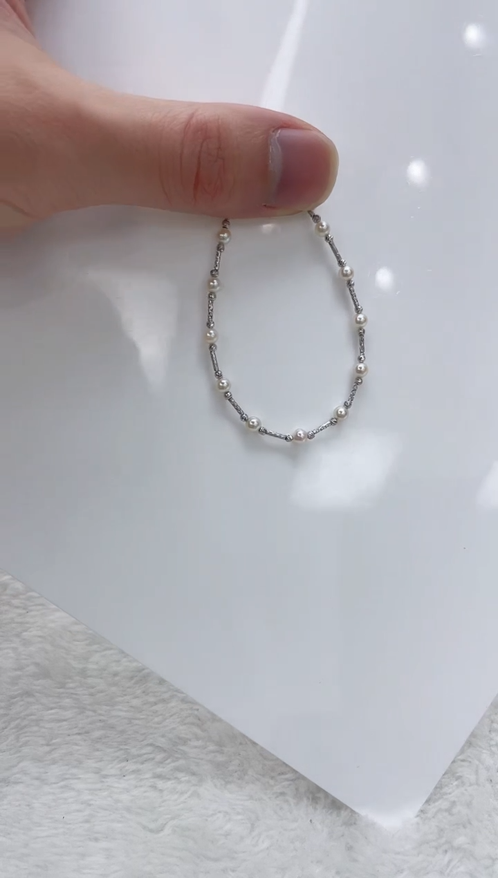 【闪购商品】海水珍珠手链银S925镶嵌海水珍珠手链