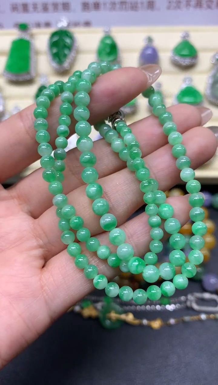 未镶嵌手串翡翠手串|3500+350