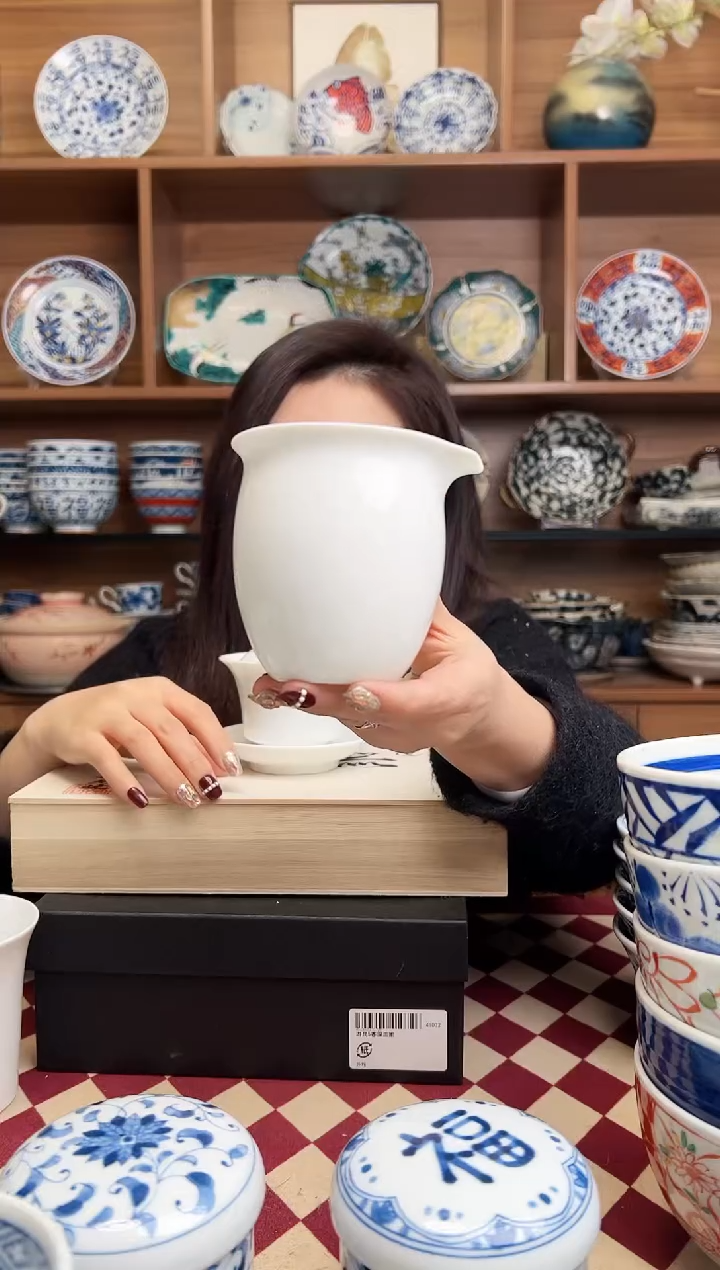 【闪购商品】瓷片景德镇白瓷公道杯  圆融杯