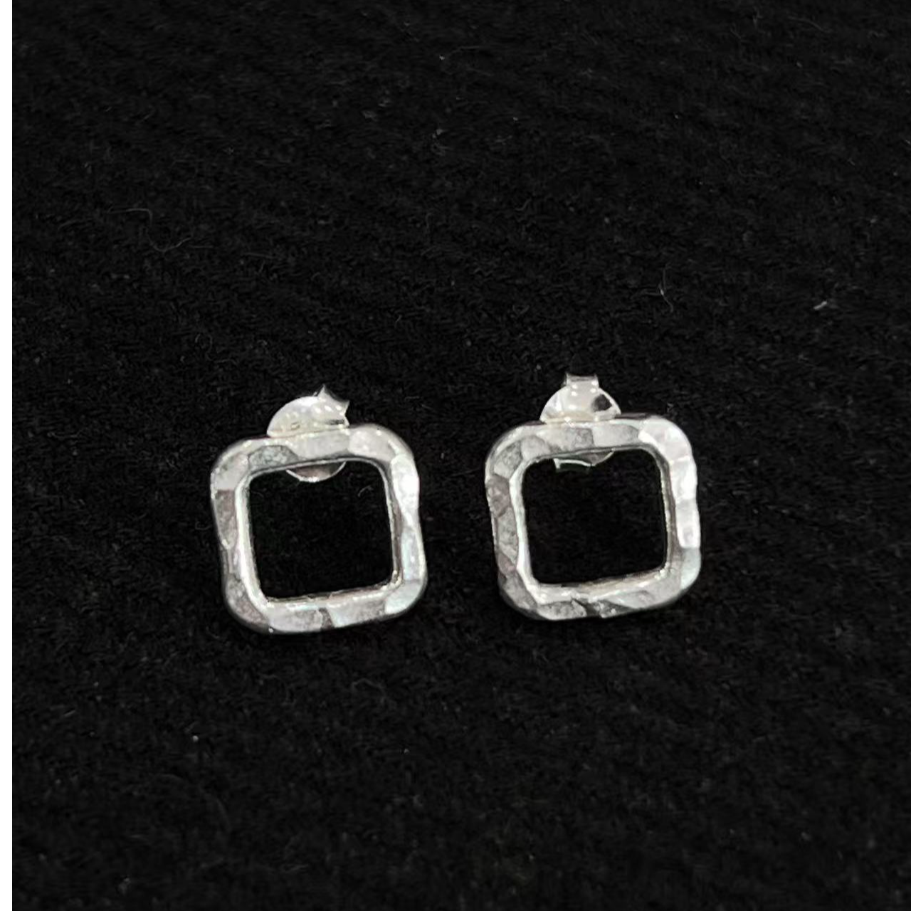 925银银制品 泰式925银气质银制品素款小众小耳钉手工百搭简约