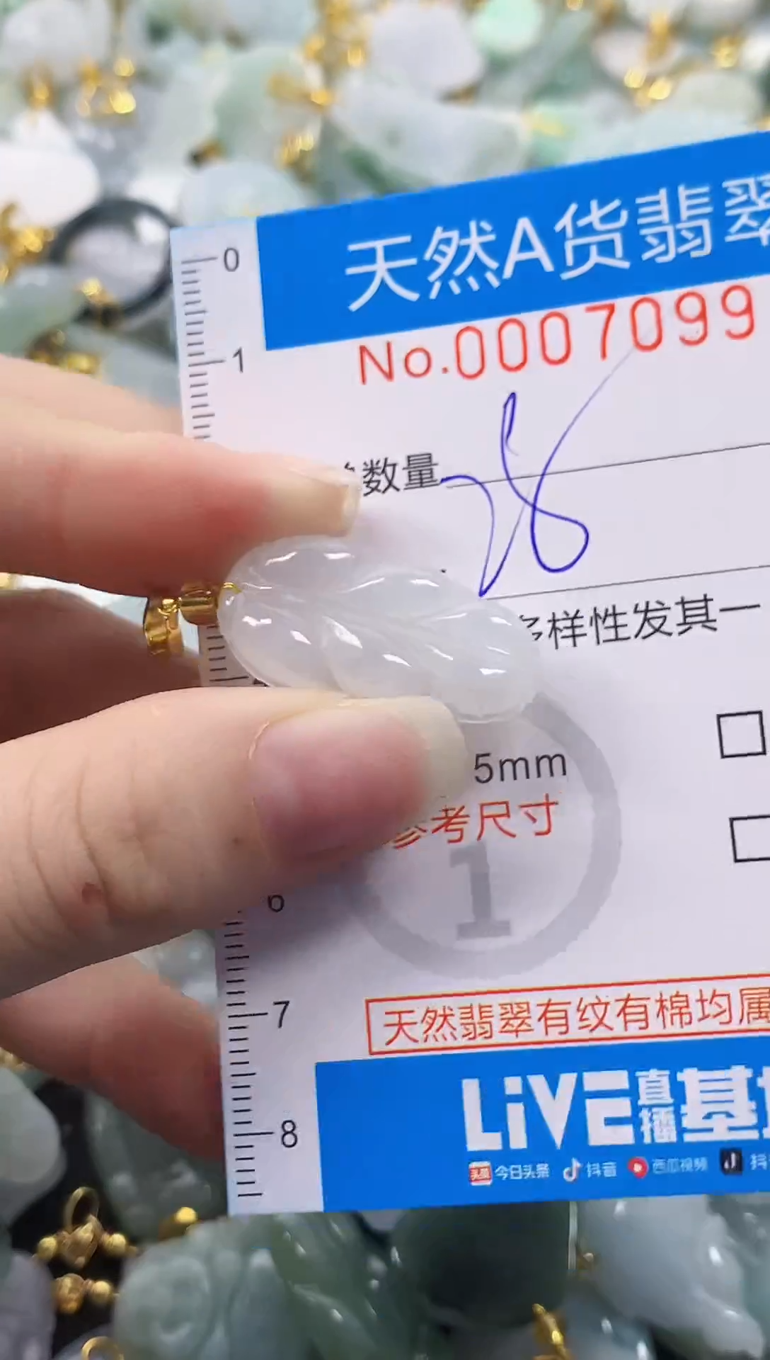 颈饰未镶嵌翡翠净货挂件-7099