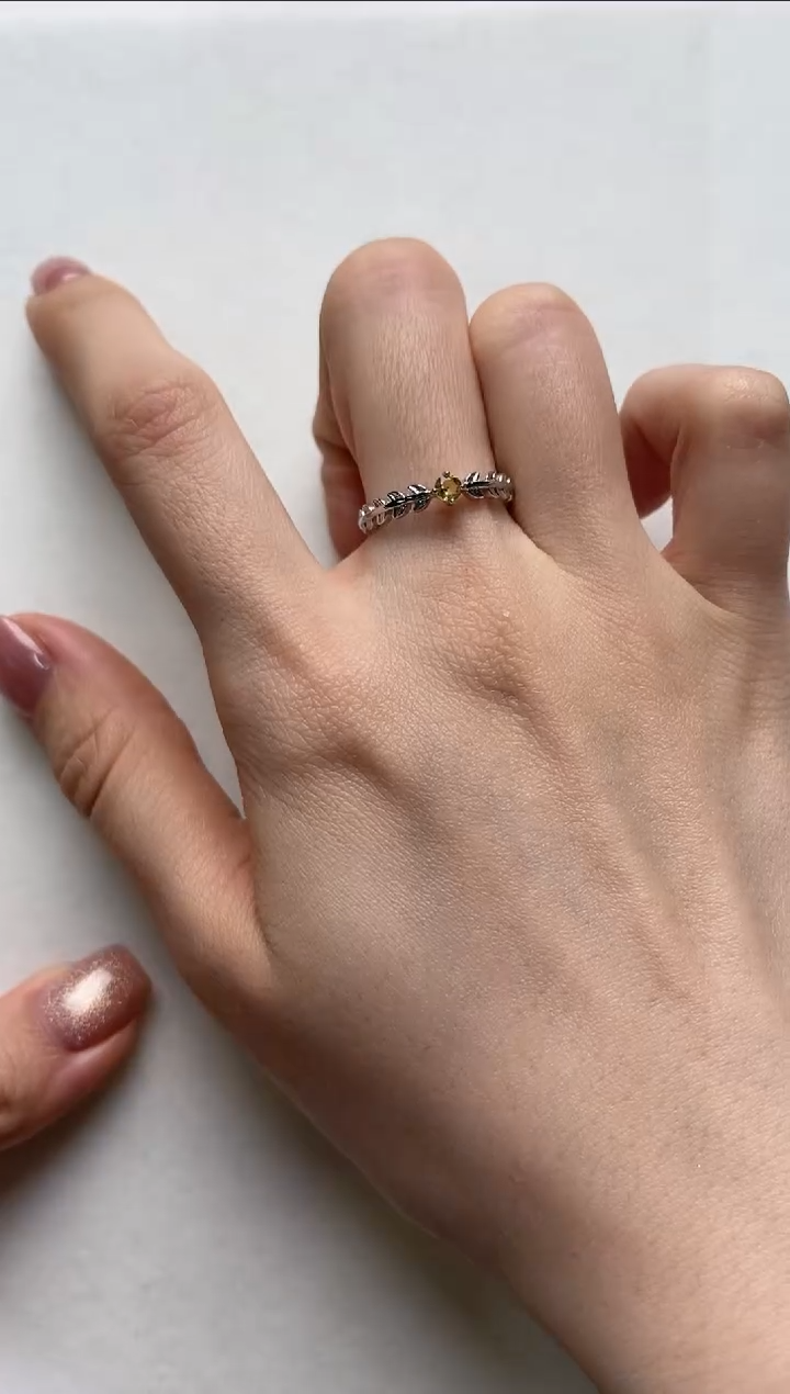 【闪购商品】水晶戒指银S925镶嵌aj3079