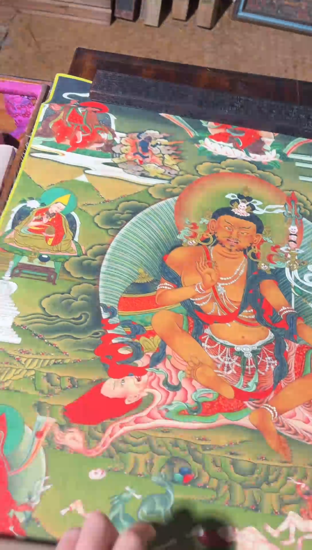 卷轴画卷轴画帅帅的唐卡