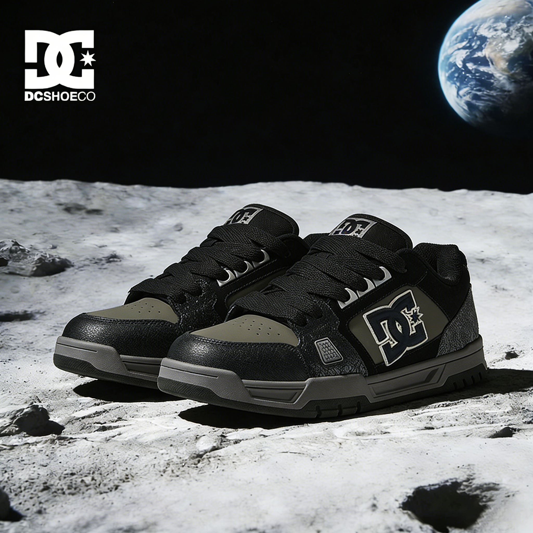 DCSHOES ASTRA CAS 爆裂纹黑武士板鞋美式低帮潮鞋户外运动风男鞋