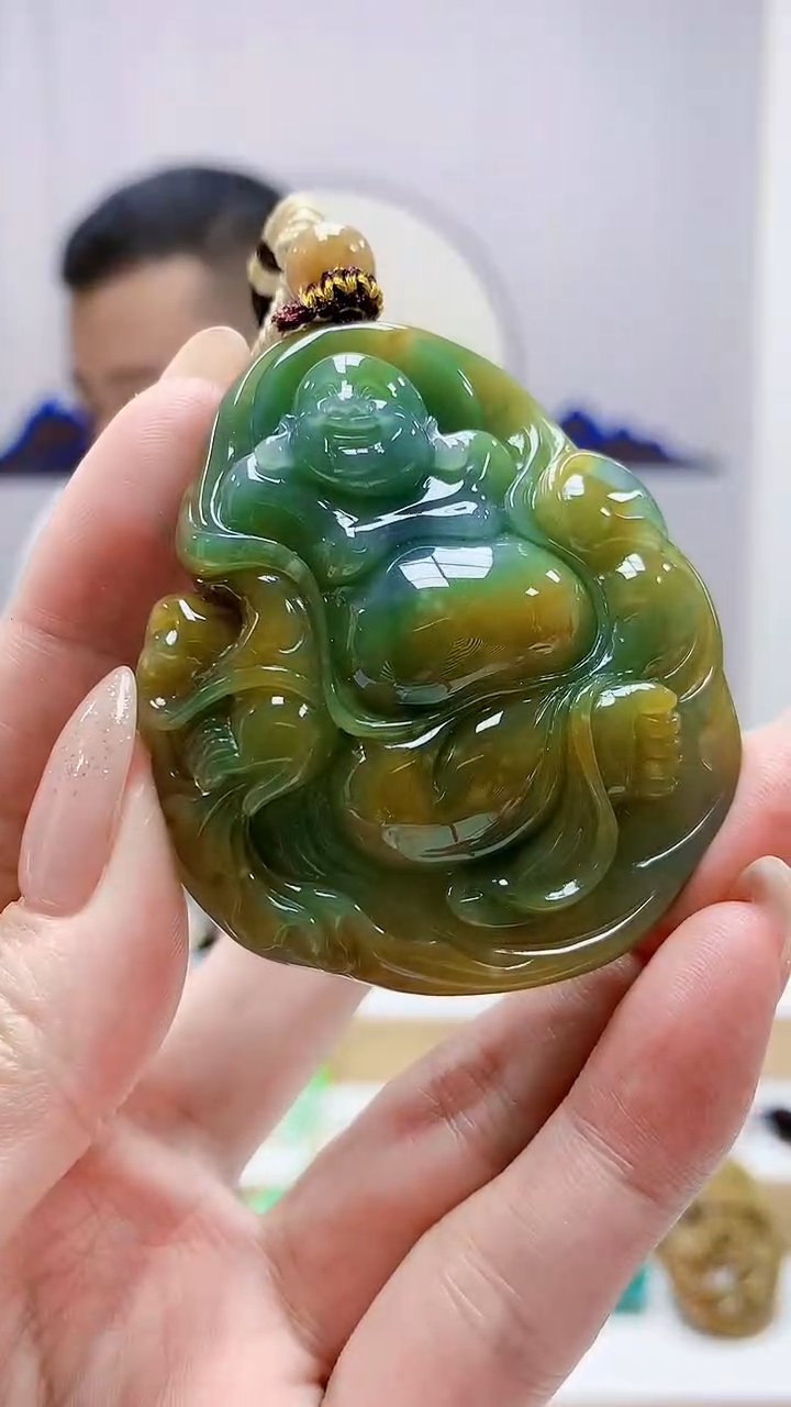 未镶嵌定制翡翠4898MM-毛货挂件200