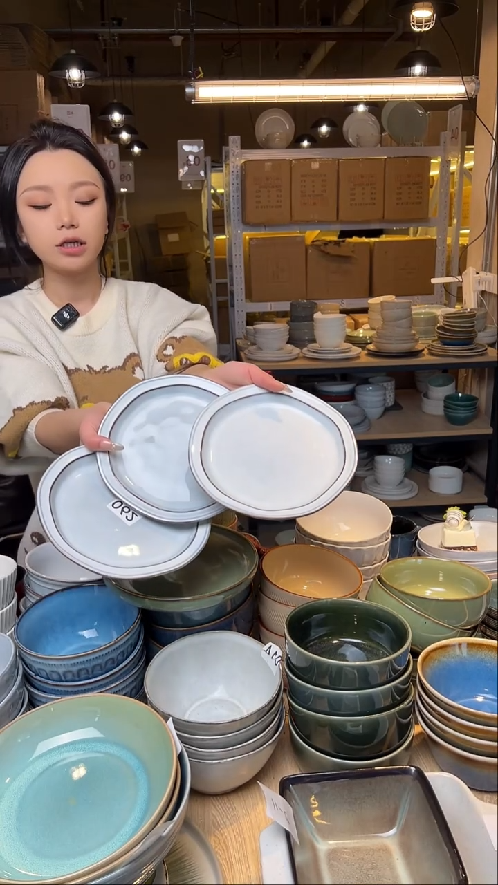 瓷119外贸尾货窑变釉下彩默外微瑕