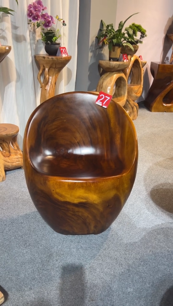 【闪购商品】木胡桃木靠背椅整木