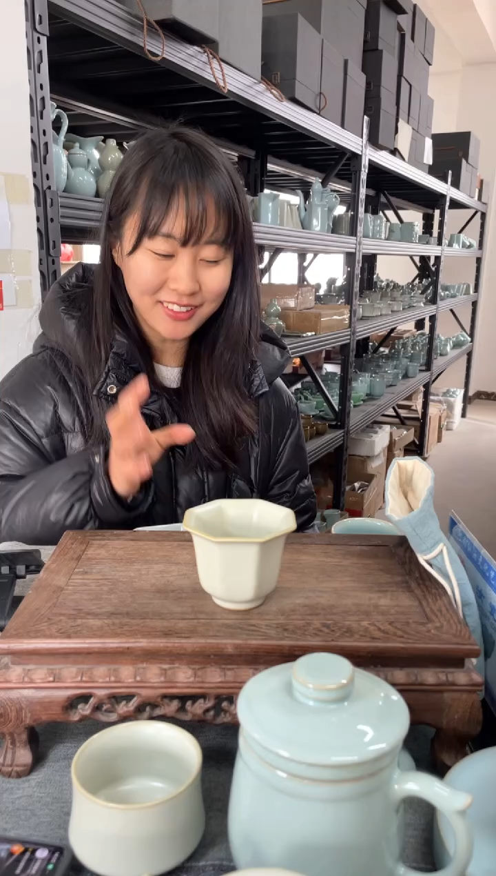 【闪购商品】其他微瑕月白八方杯