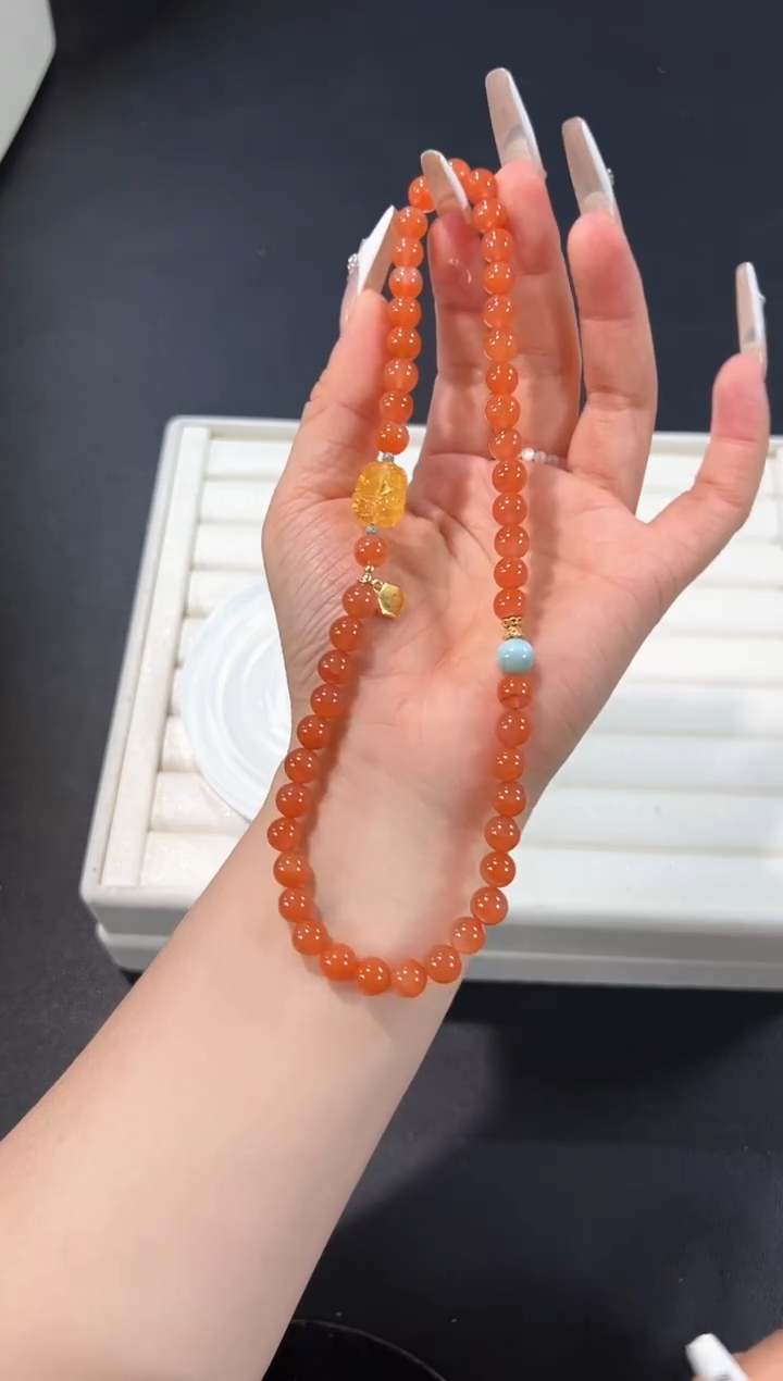 未镶嵌手串南红玛瑙93c多样性发其一【1条】默认微瑕