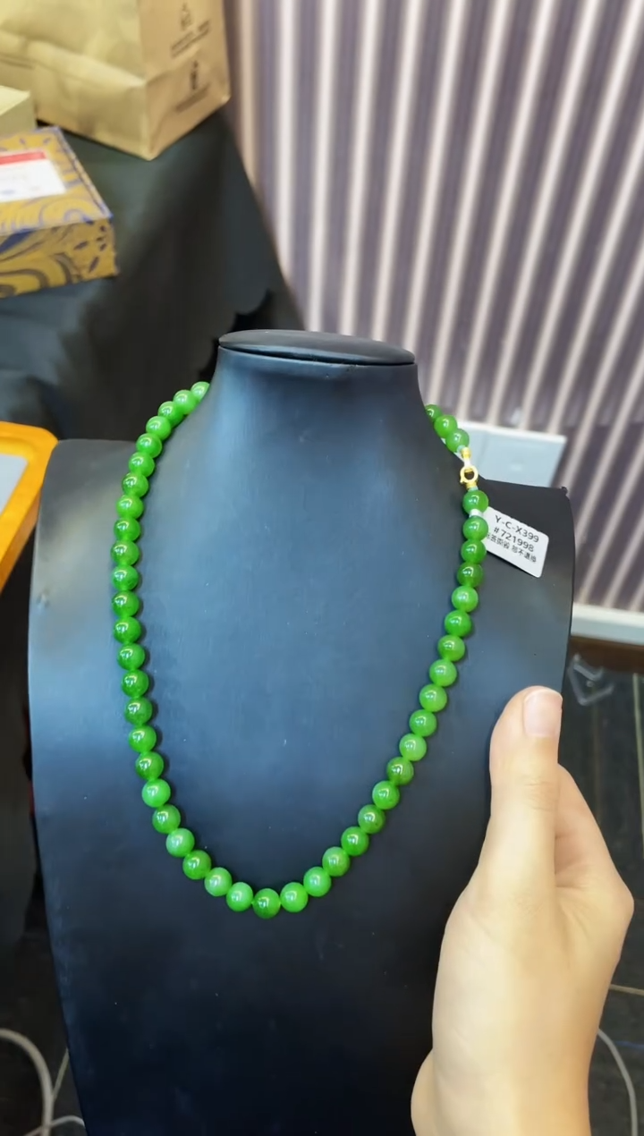 【闪购商品】和田玉项链18K金镶嵌多样性发一