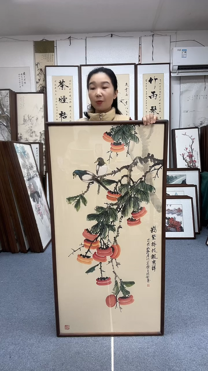 国画尺寸63*123实木画框京东包邮手绘