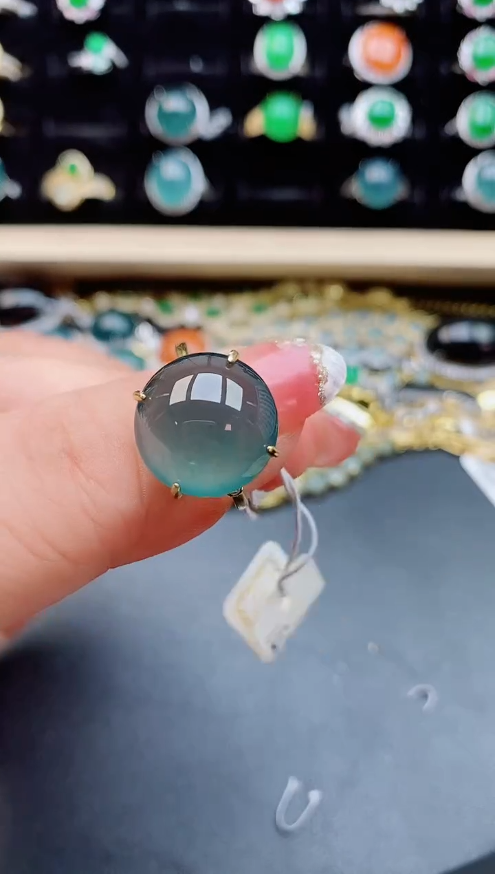 【闪购商品】翡翠戒指银S925镶嵌5080550