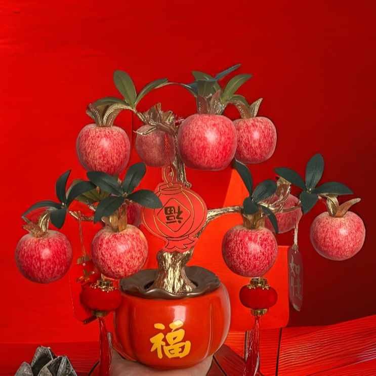 2026新款金钱树桌面摆件事事如意时来运转新春元宵仿真花卉绿植