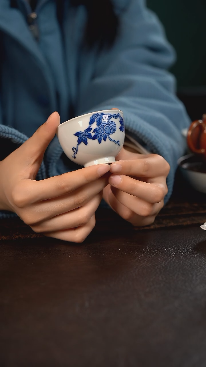 【闪购商品】杯HLX陶瓷折枝南瓜小鸡心杯