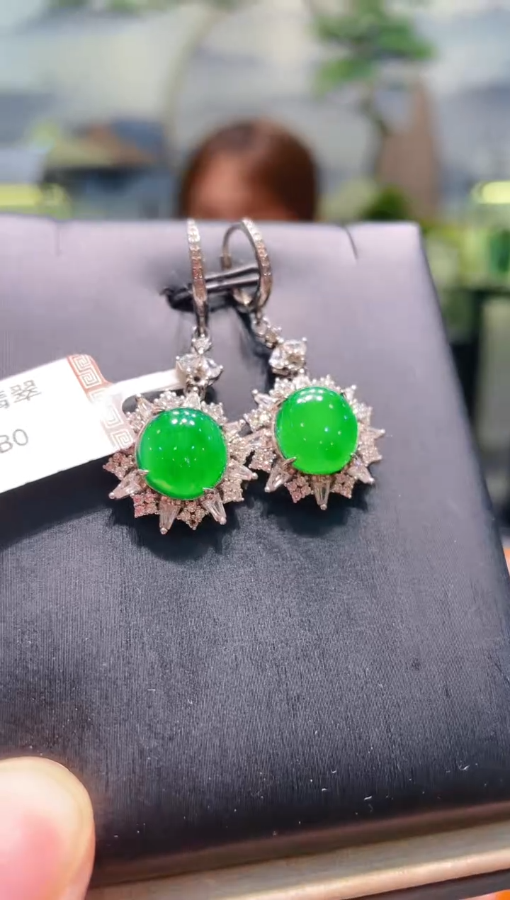 翡翠银S925镶嵌颈饰翡翠A8