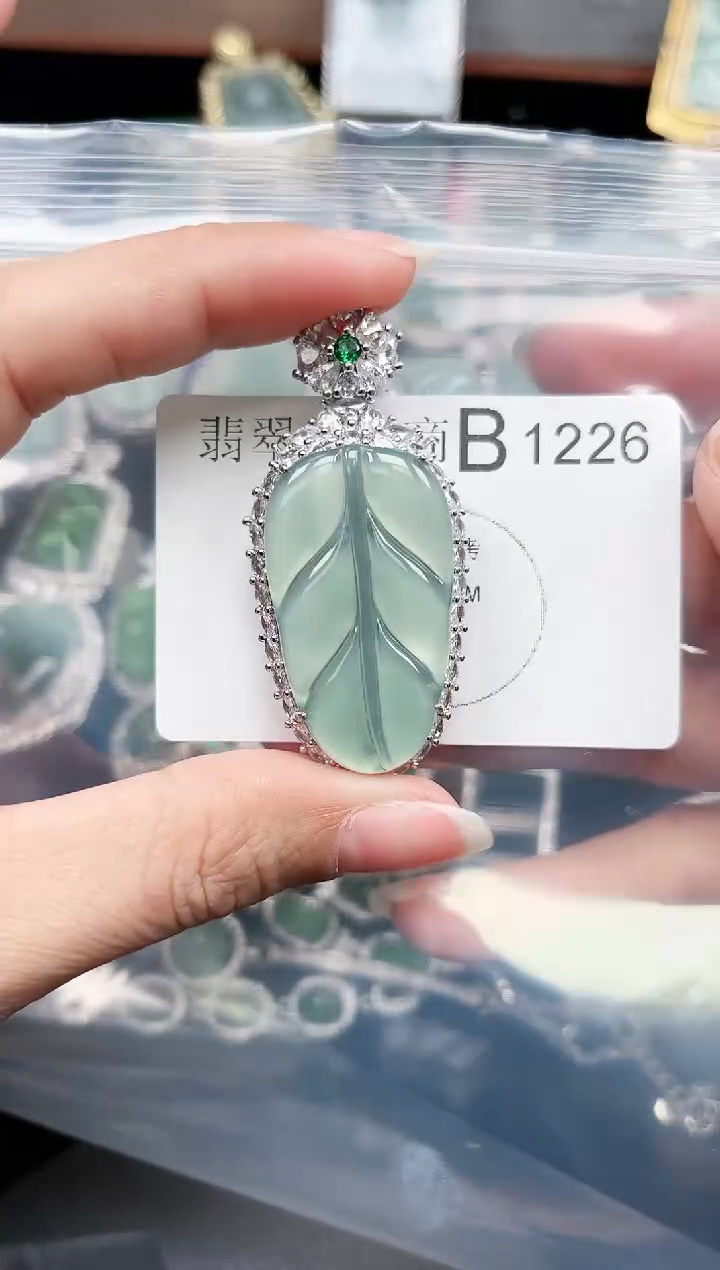 【闪购商品】翡翠颈饰未镶嵌赠皮绳1226