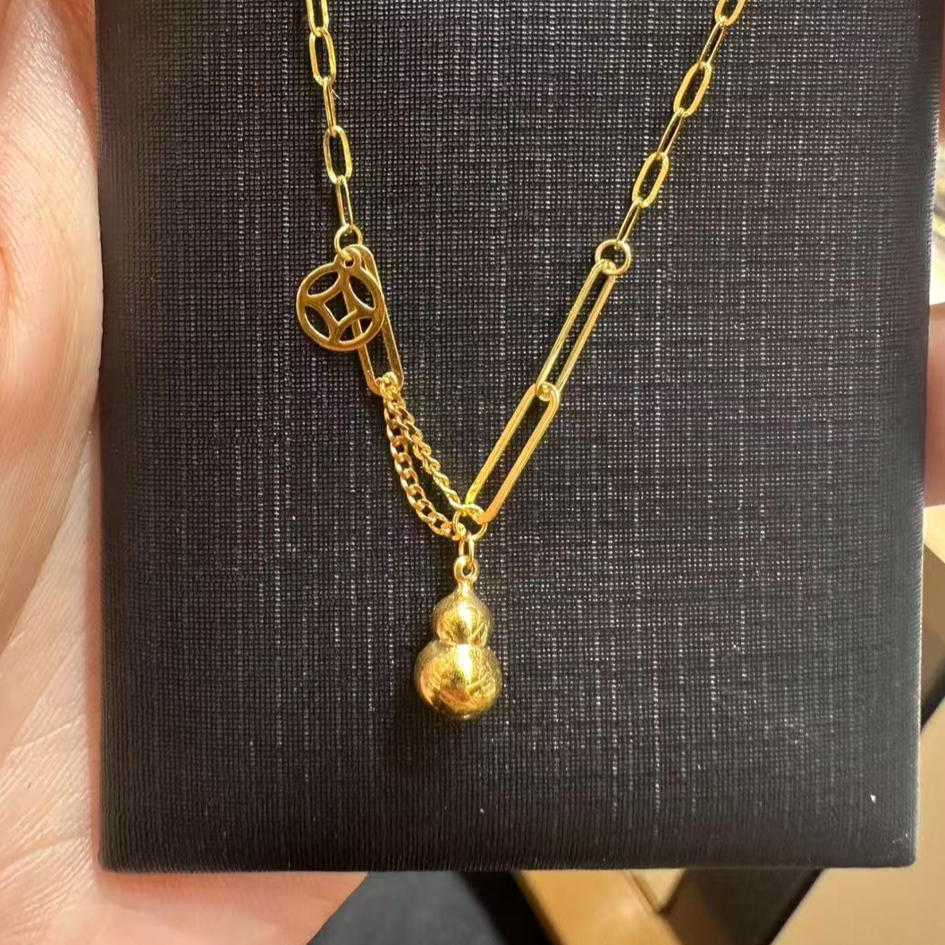 金至福18k葫芦手链国潮经典潮时尚简约百搭轻奢精美小女人气质