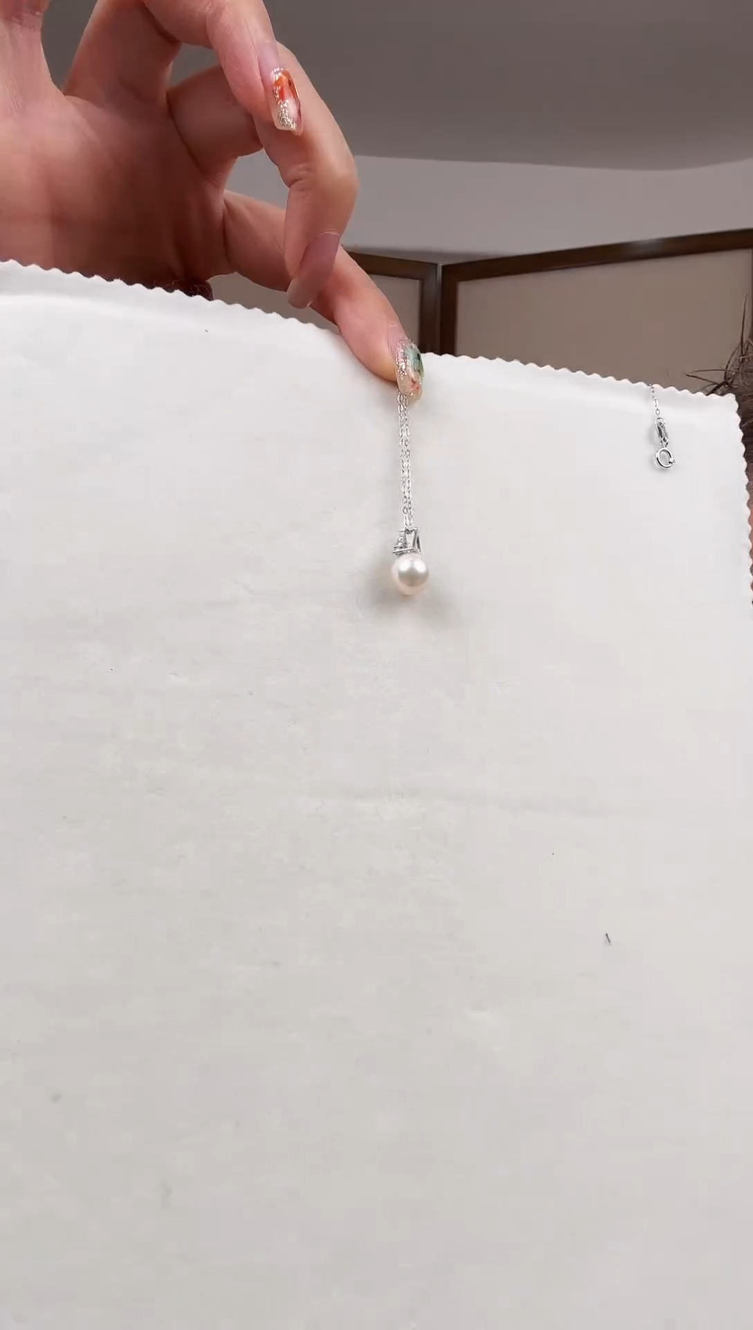 吊坠(赠链)银S925镶嵌淡水珍珠淡水爱迪生吊坠