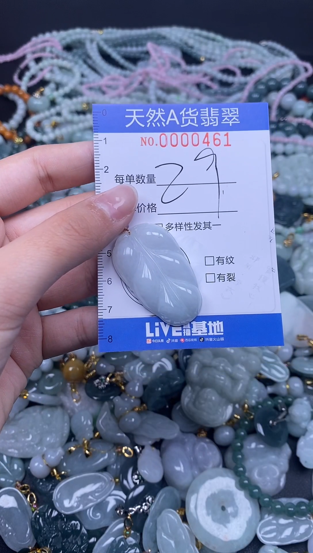 颈饰未镶嵌翡翠天然A货翡翠000461