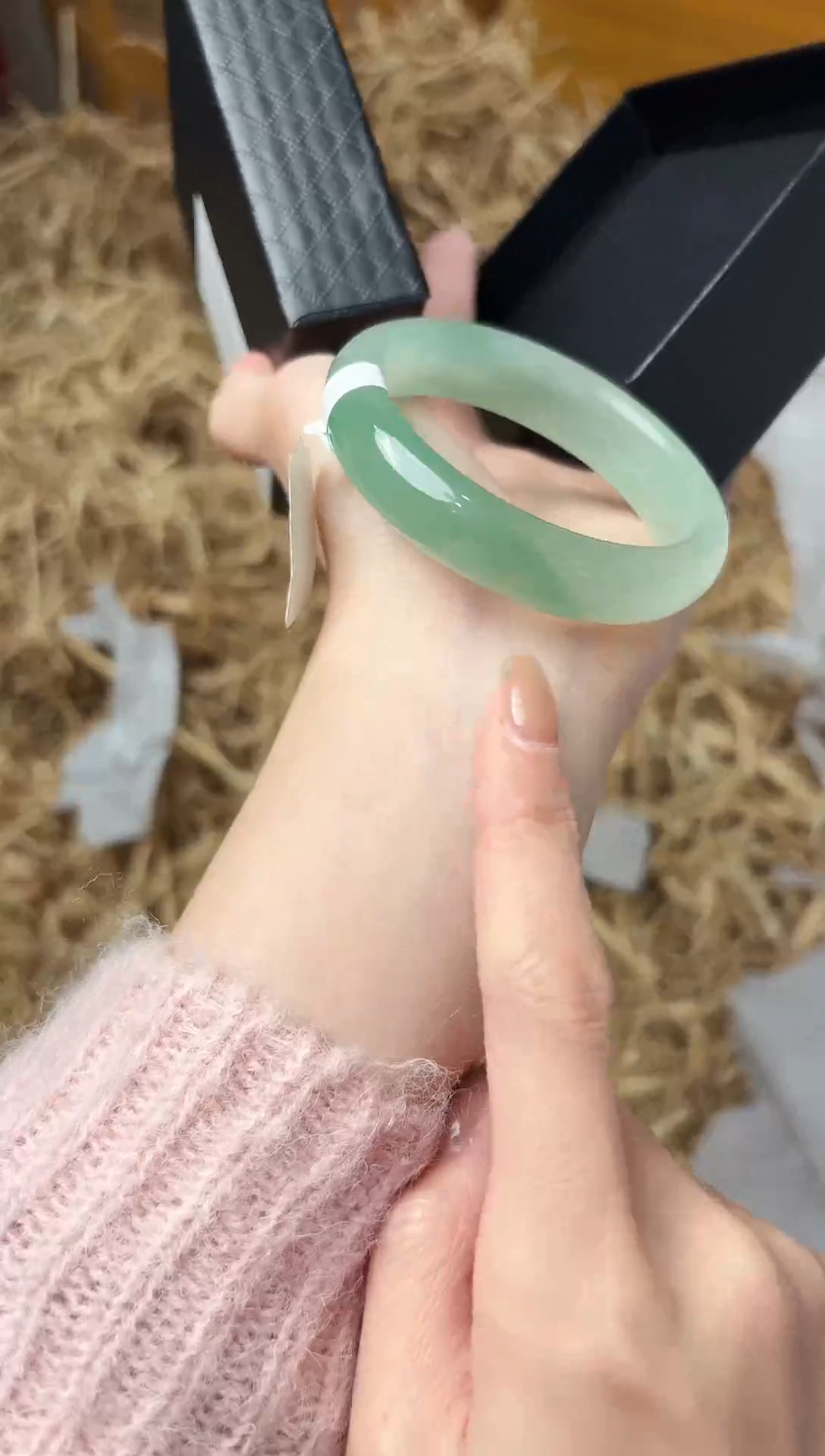 未镶嵌手镯石英质玉1468圈口51