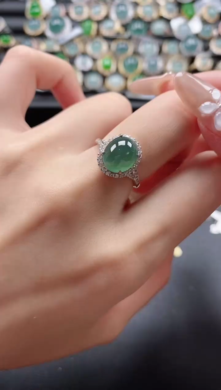 【闪购商品】翡翠戒指银S925镶嵌51151