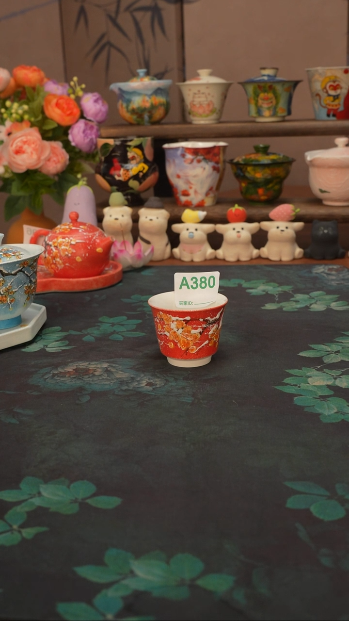 是泥吖 红腊梅雪景主人杯380