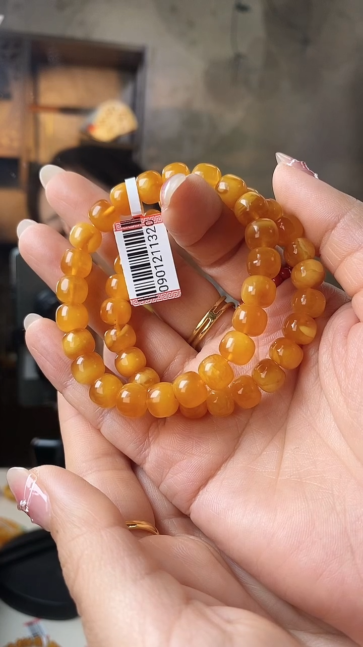 【闪购商品】蜜蜡手串未镶嵌9mm老型金绞蜜@多样性只发其中一件