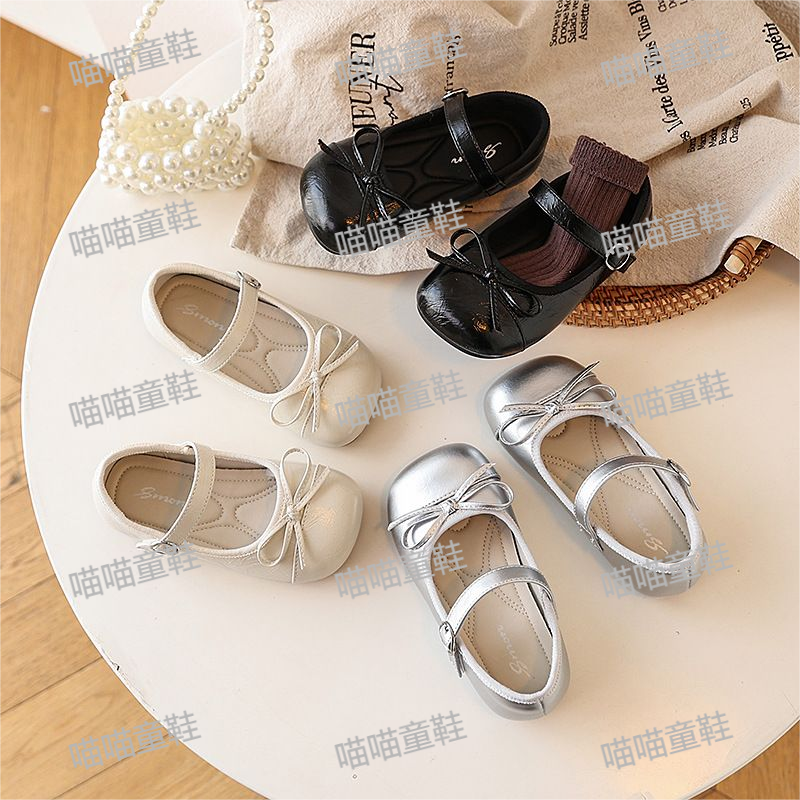 2025年ins女童单鞋公主鞋软底甜美宝宝小皮鞋春夏韩系儿童鞋韩版